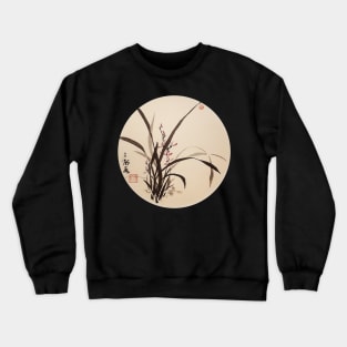 Orchid circle border 01 Crewneck Sweatshirt